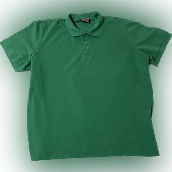 Kelley Green Collar 3 Button Shirt, High School Uniform Shirt, Juniors Polo - Picture 2 of 9